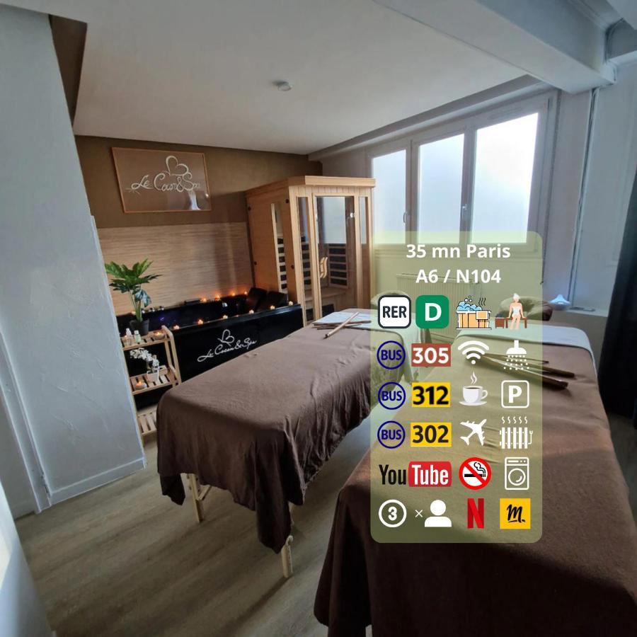 Derniere Reservations Avant Indisponibilite En Septembre Pour 12 Mois, Illimites Jacuzzi Spa Bain A Remous Interieur, Sauna Interieur, Parking Reserve, Vue Et Acces Parc, Prestations Uniques, 1Er Etage Corbeil-Essonnes Εξωτερικό φωτογραφία